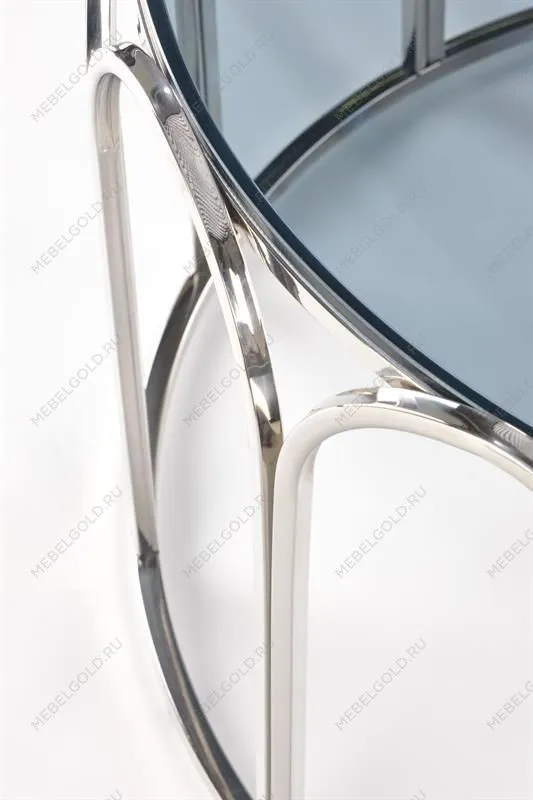 Стол журнальный Halmar OLIVIA (дымчатый/хром) | изображение 2