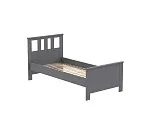 САГА кровать одинарная 90х200 серая | изображение 2