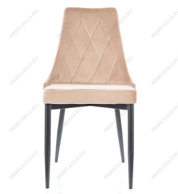 Стул кухонный Signal TRIX B VELVET (бежевый/черный) | изображение 2