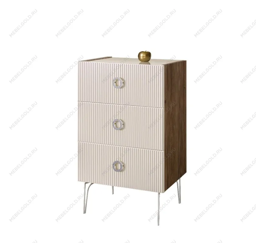 Комод Bogemia Woodline Fi (Слоновая кость) (Lakobel/Хром) БМКМ-1