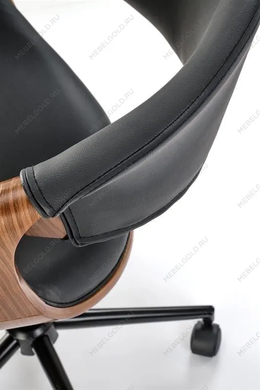 Кресло компьютерное Halmar BILBO (черный/орех) | изображение 9