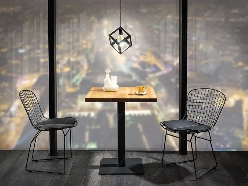 Стол обеденный Signal PURO 60 (дуб/черный) | изображение 1