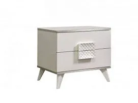 Тумба прикроватная (левая/правая) Диора слоновая кость/серебро ДТП-1 - Выставка Балашиха