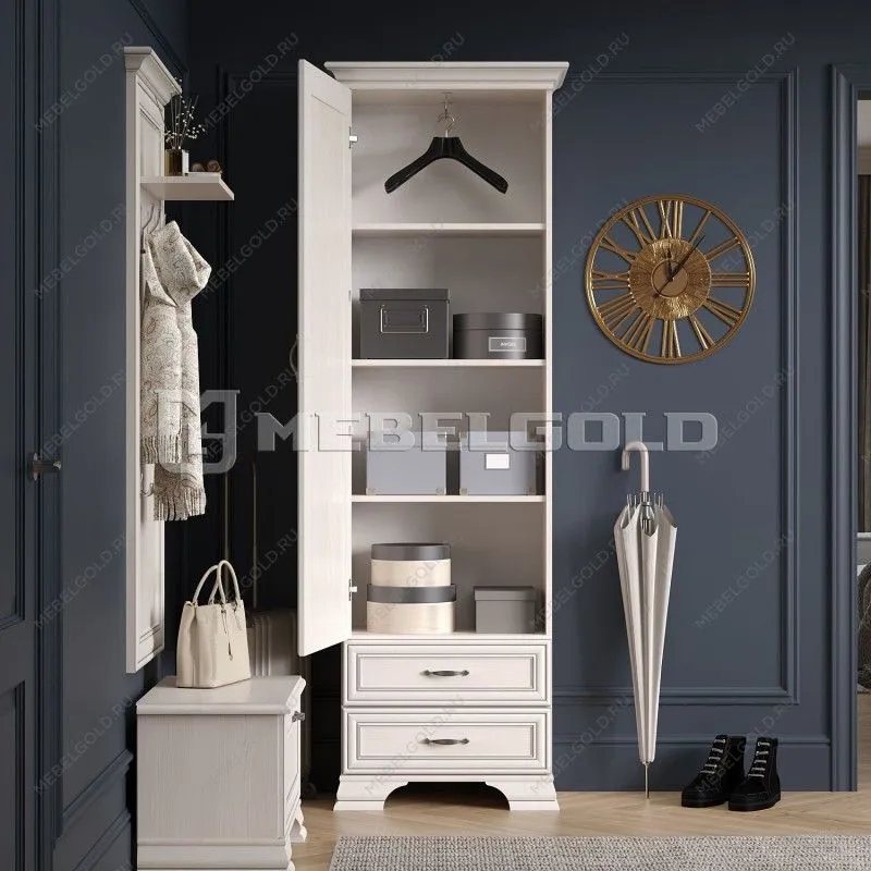 Шкаф 1-створчатый Тиффани 1Z2S вудлайн кремовый | изображение 3