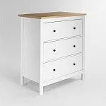 САГА комод 3 ящика белый/ясень | изображение 1