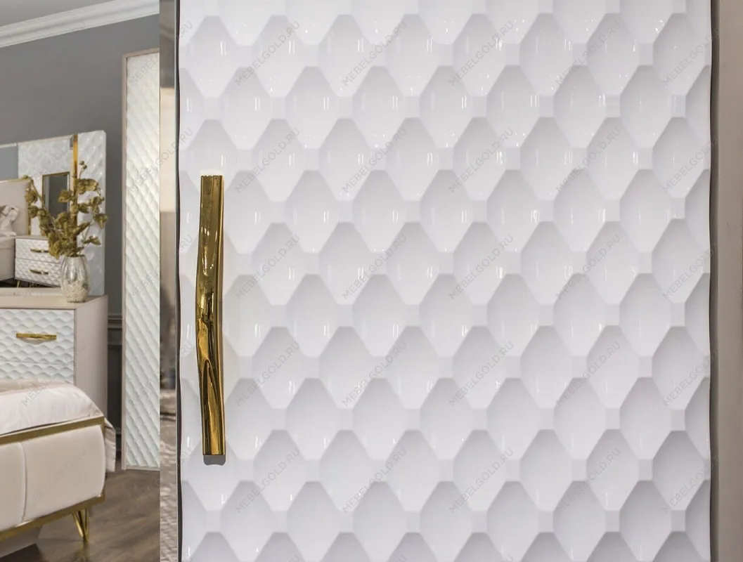 Шкаф Лара 5-дверный белый глянец | изображение 5