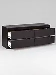 Тумба для ТВ Кастор, 4 ящика, 130х40х54 см, черная, дуб венге | изображение 13