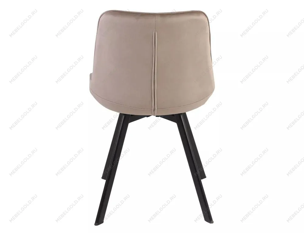 Стул кухонный Signal MONTI Velvet Bluvel 40 поворотный (темно-бежевый/черный) | изображение 4