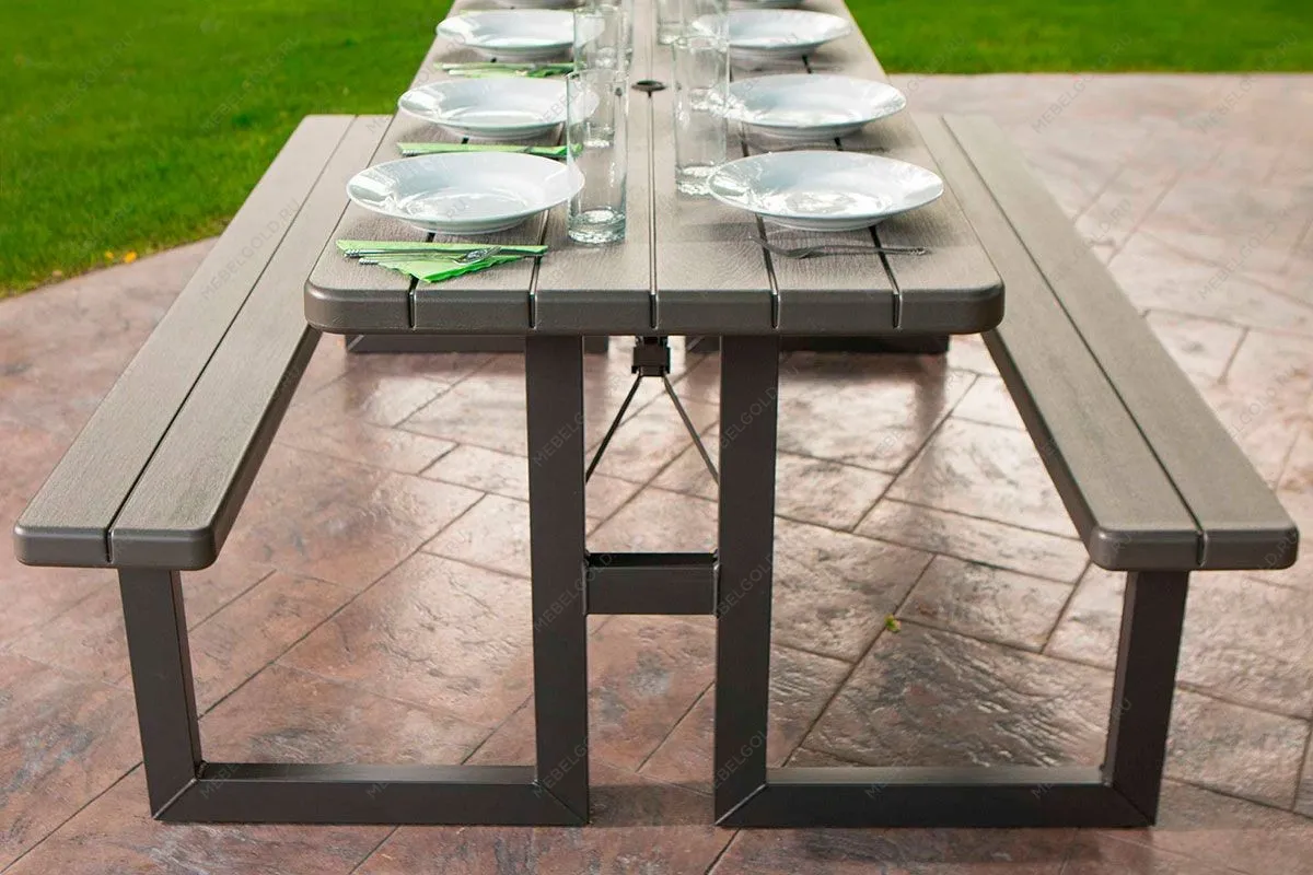 Стол с лавочками Lifetime для пикника | изображение 9