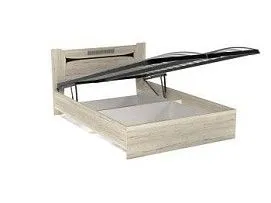 Кровать 1400 с подъемным механизмом, Мале (1458*2069*905) Дуб галифакс белый