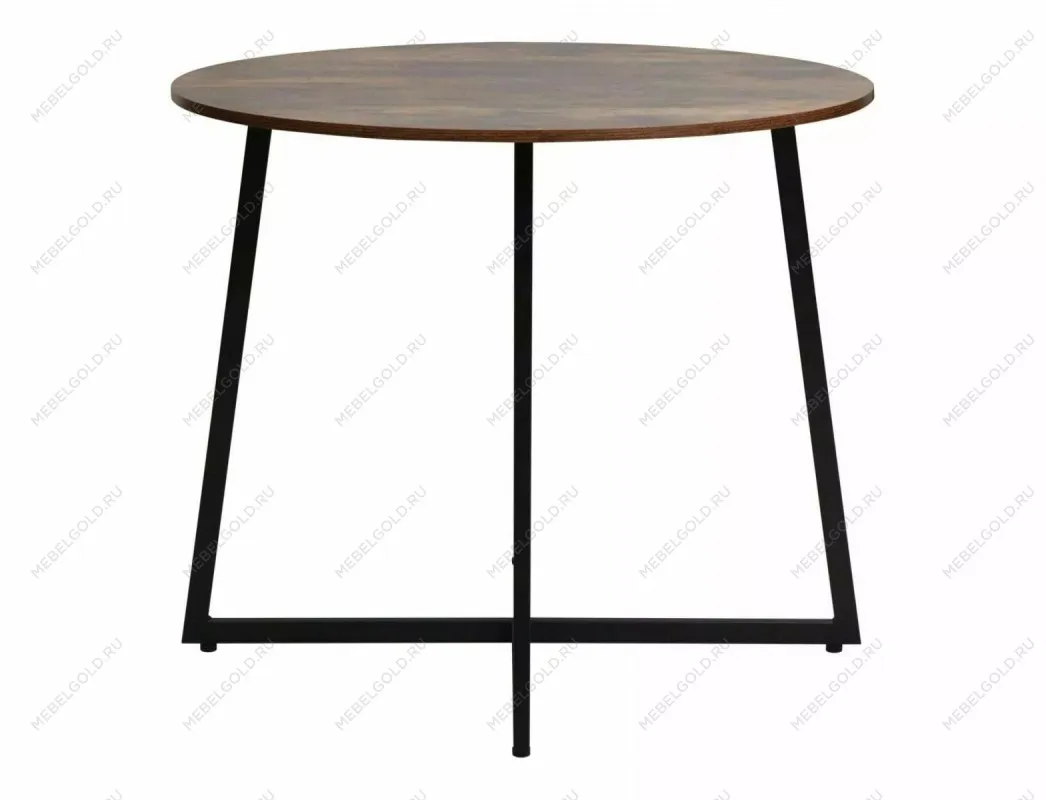 Стол обеденный Signal LUNA 90 (рустикальный коричневый/черный) | изображение 1