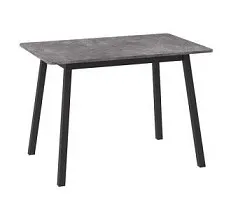 Стол Бриз (R)-94 раздвижной (Дымчатая керамика/черный) 94(126)х64