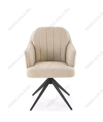 Стул кухонный Halmar K570 поворотный (бежевый/черный) | изображение 3