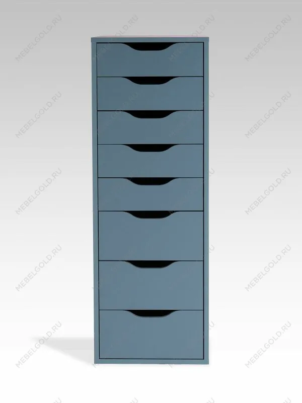 Комод Ингар, 8 ящиков, 36x102x53 см, серо-бирюзовый | изображение 6