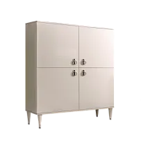 Пенал 4 двери Римини (Бежевый/Серебро) РМП-3