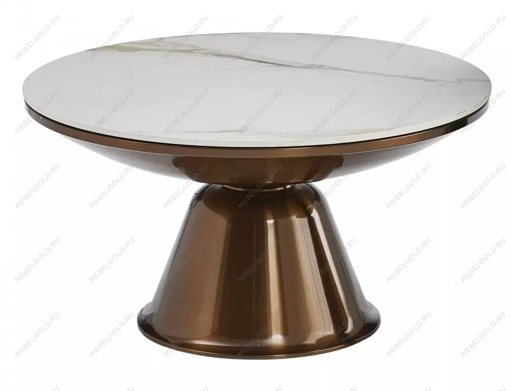 Комплект Signal VERA, 2 стола журнальных (белый/медный) | изображение 2