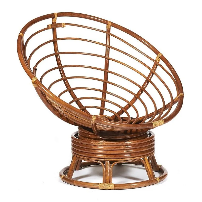Кресло-качалка Papasan с подушкой Орех, ткань, коричневый | изображение 6