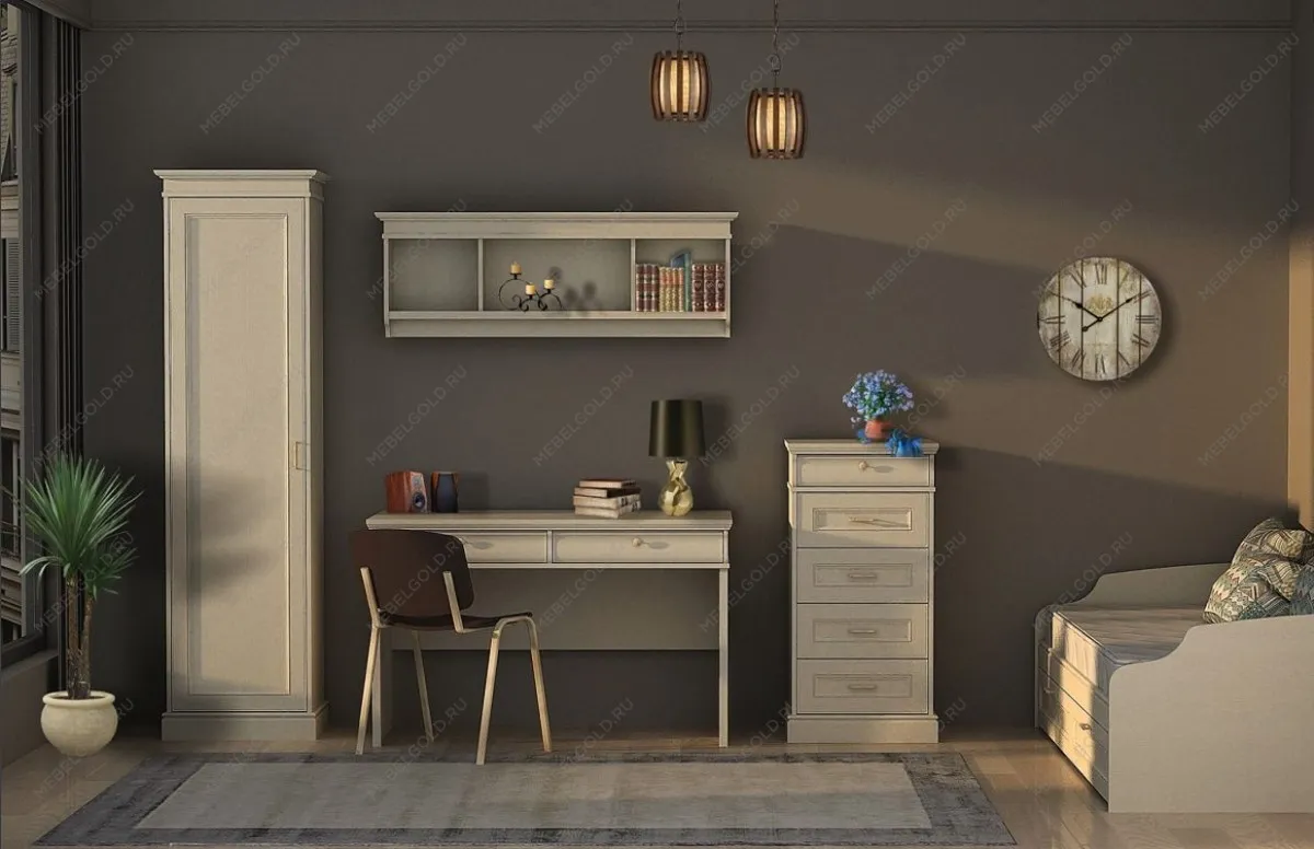 Шкаф для одежды 1-но дверный, Сиена (595*406*2100) Береза бежевая, 31803 | изображение 1