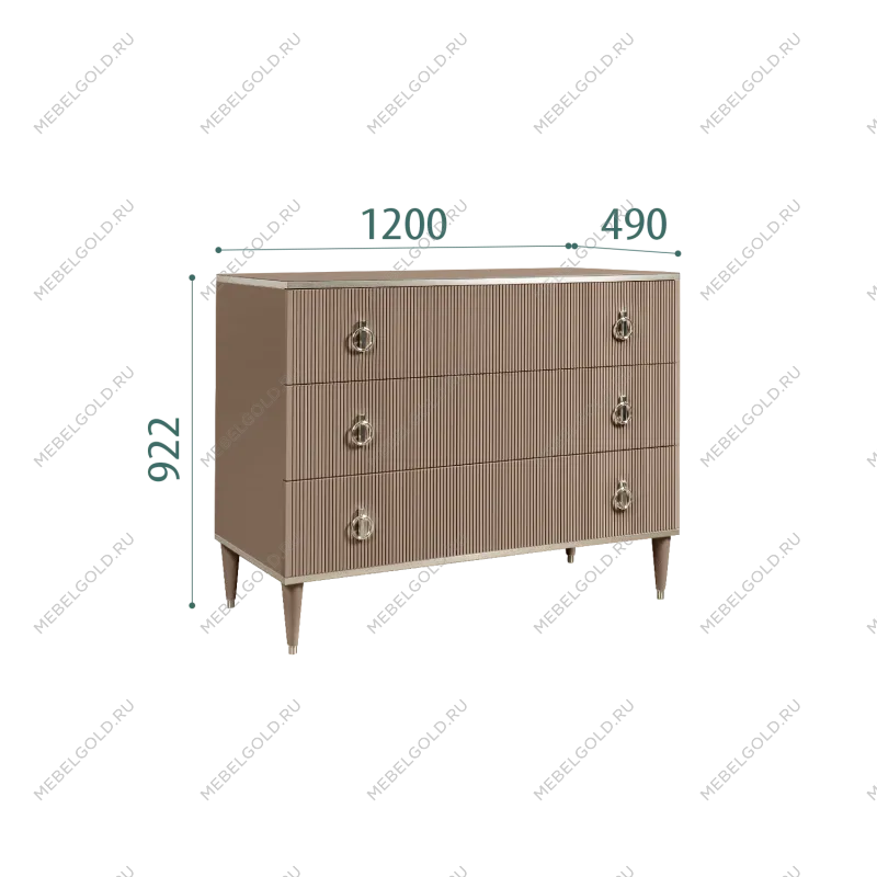 Комод Римини СОЛО (Мокка/Серебро) РМКМ-1(s)