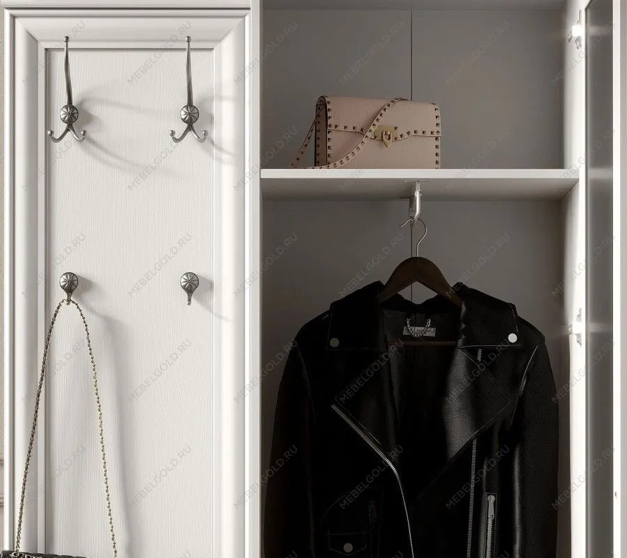 Шкаф с вешалкой Кентаки PPK/110P белый | изображение 2