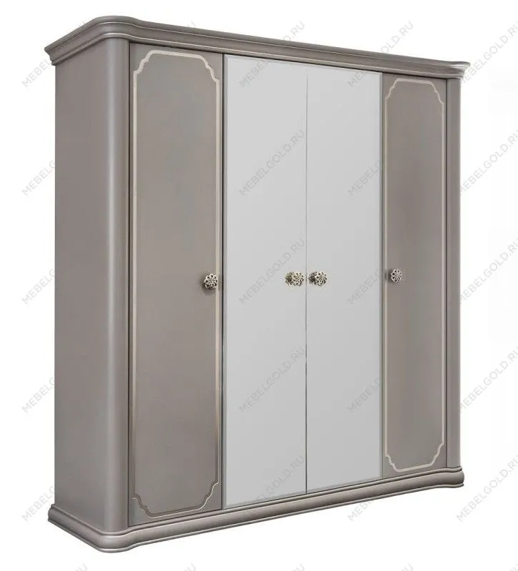 Шкаф Лали 4-дверный серый камень