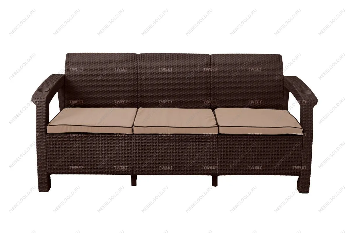Tweet Диван 3-х местный, венге | изображение 1