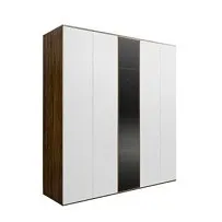 Шкаф 5-ти дв. Bogemia Woodline Air (Белый/Золото) БМШ2/5(1)