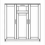 Тумба Сириус 3 двери, 1 ящик, 117х41х124 см, белая | изображение 12