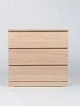 Комод Варма, 3 ящика, 80х78х40 см, шпон натурального дерева, дуб беленый | изображение 8