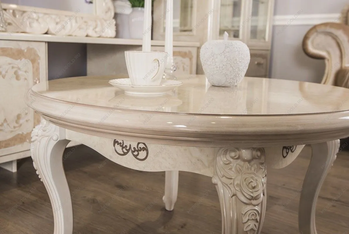 Столик круглый Патрисия крем корень глянец | изображение 2