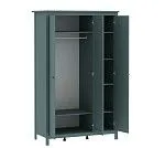 САГА шкаф 3 двери с зеркалом темно-бирюзовый | изображение 2