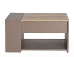 Стол журнальный Signal DROP (дуб/бежевый) 80/60/42-56 | изображение 1