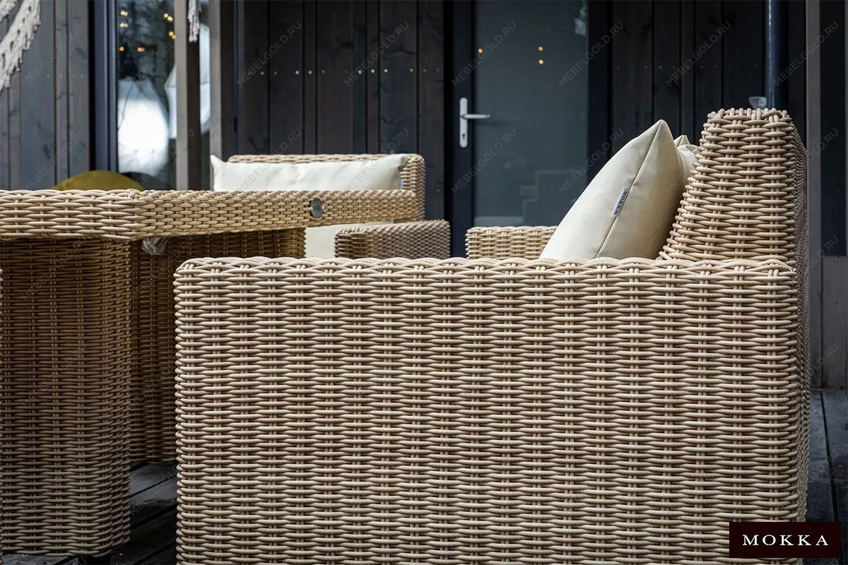 MOKKA BELLA диван 2-х местный, соломенный | изображение 2