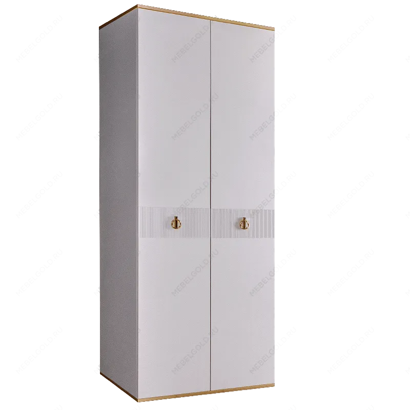 Шкаф 2-х дверный Римини СОЛО (Белый/Золото) РМШ2/2(s)
