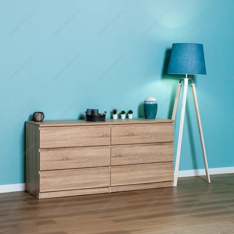 МАЛЬТА комод ИКЕА / IKEA 6 ящиков 160х76 сонома | изображение 5