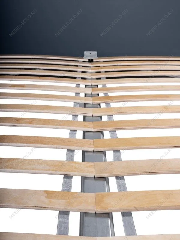 Кровать двуспальная Сага, 160х200 см, темно-бирюзовая/ясень | изображение 3