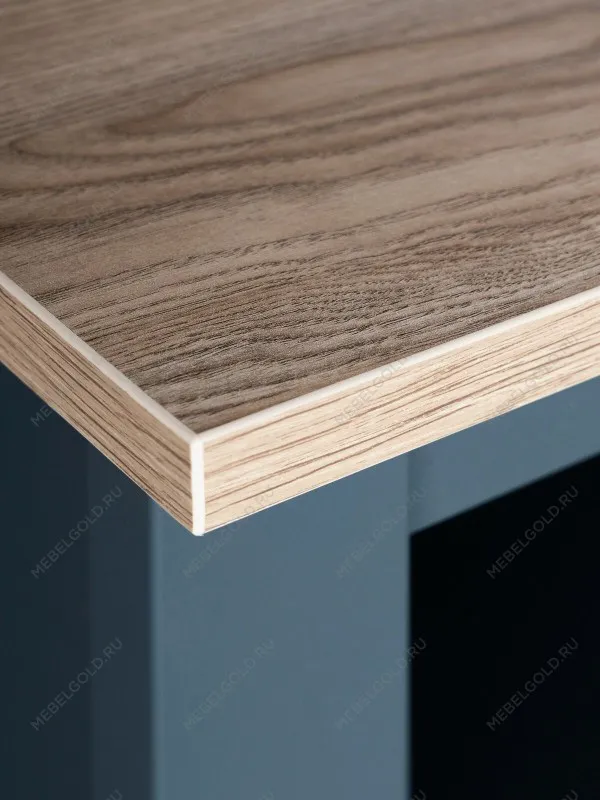 Шкаф с витриной Сага, 50х41х215 см, темно-бирюзовый/ясень | изображение 4