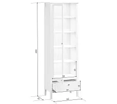 Шкаф-витрина Ева (Хельга) REG1W1S/65 с подсветкой белый