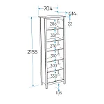 САГА стеллаж 70 белый/ясень | изображение 3