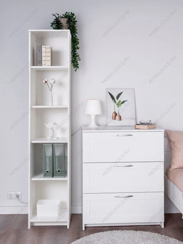 Стеллаж Сириус, 5 полок, 39х34х190 см, белый | изображение 5