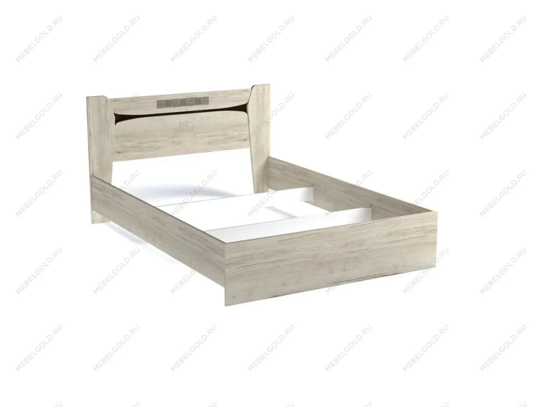Кровать (каркас) 1400, Мале (1458*2069*905) Дуб галифакс белый, 11206 | изображение 1