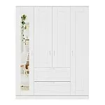 БРИМНЭС / СИРИУС Шкаф ИКЕА / IKEA комбинированный 4 двери и 2 ящика белый (с 1 зеркалом) | изображение 1