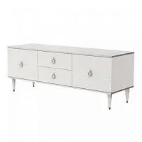 Тумба под телевизор Римини (Белый/Серебро) РМТ-3