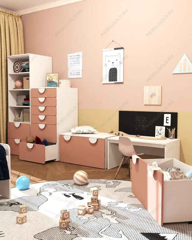 ПИКСИ стеллаж с 2 ящиками 60x57x183, мечтательный пион | изображение 3