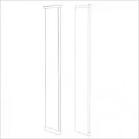 Мишель стоевая к шкафу правая белый матовый