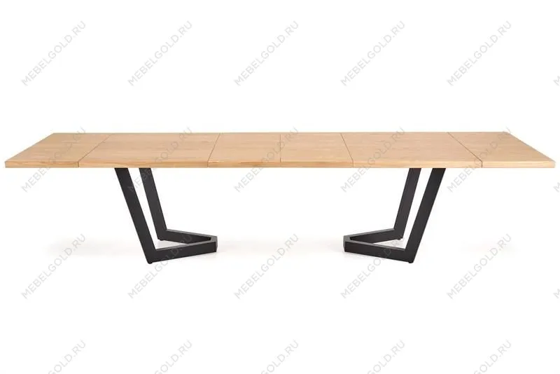 Стол обеденный Halmar MASSIVE 2 160 (дуб натуральный/черный) | изображение 3