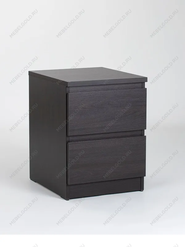 Тумба прикроватная Мальта, 2 ящика, 48х40х54 см, черная, дуб венге | изображение 19