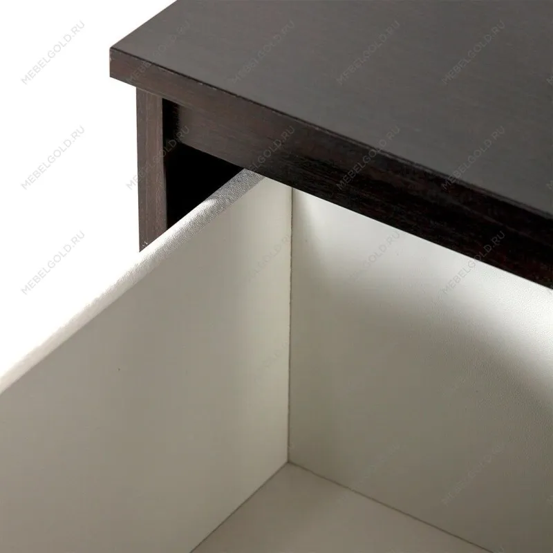 Комод Сириус, 3 ящика, 78х41х94 см, дуб венге, черно-коричневый | изображение 5