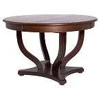 Стол круглый Милорд-120 (Милорд-120 стол круглый (120х170/темный орех/патина темная) | изображение 1