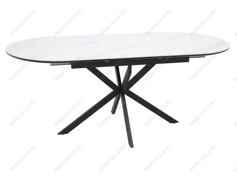 Стол обеденный Signal GASTON Ceramic 140 (белый/черный)